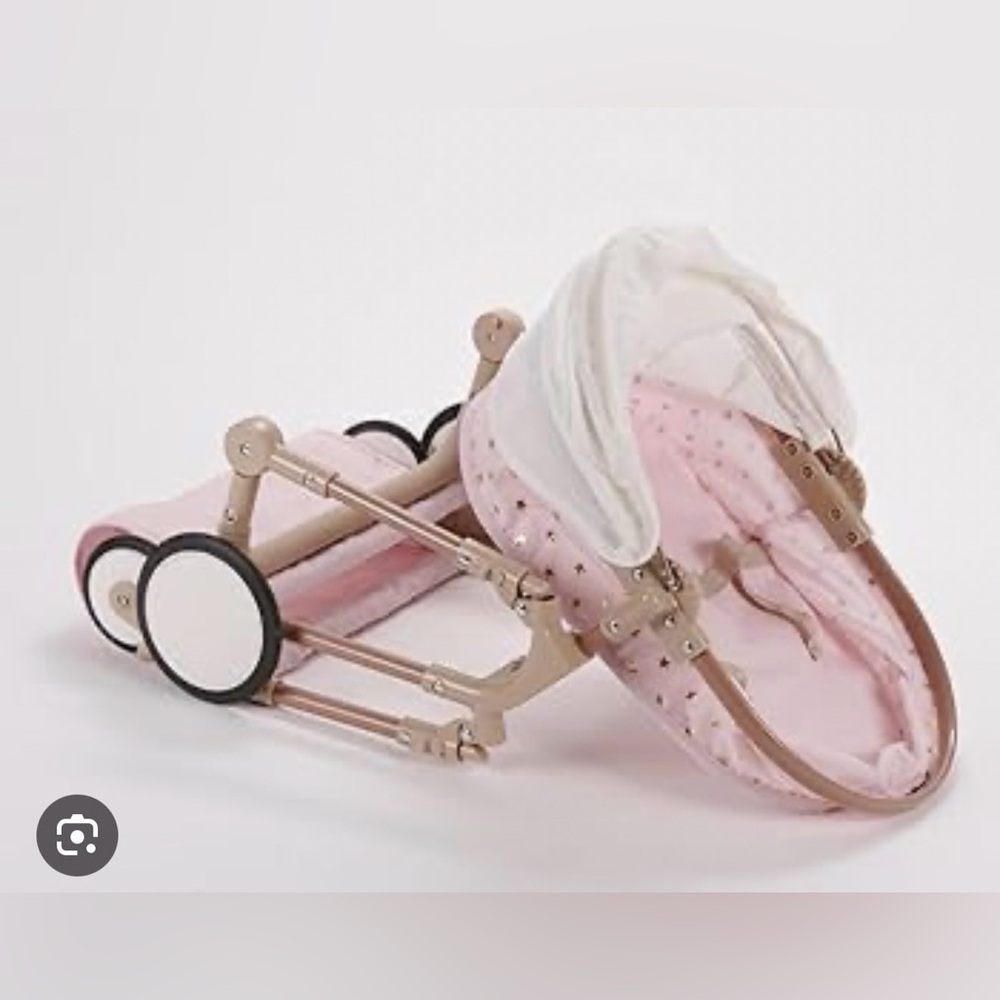 Pink and White Kids Doll Stroller - Picture 4 of 4